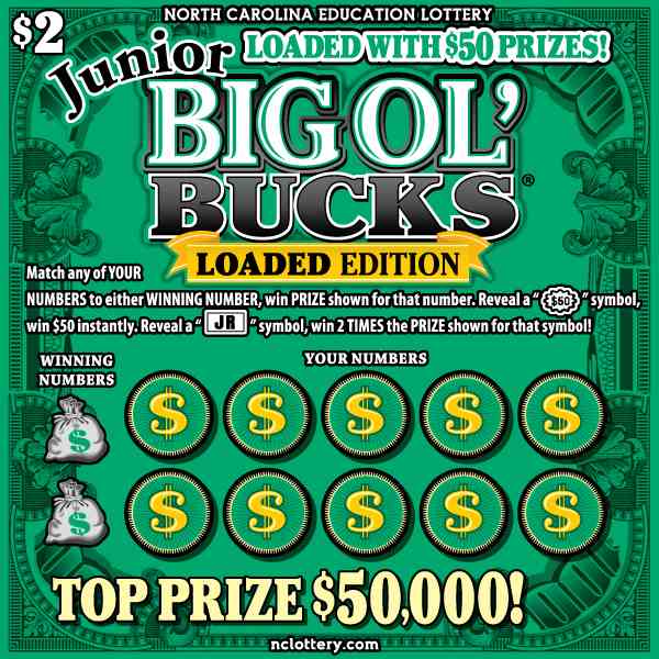 Jr Big Ol Bucks scratchcard - game number #44 - front