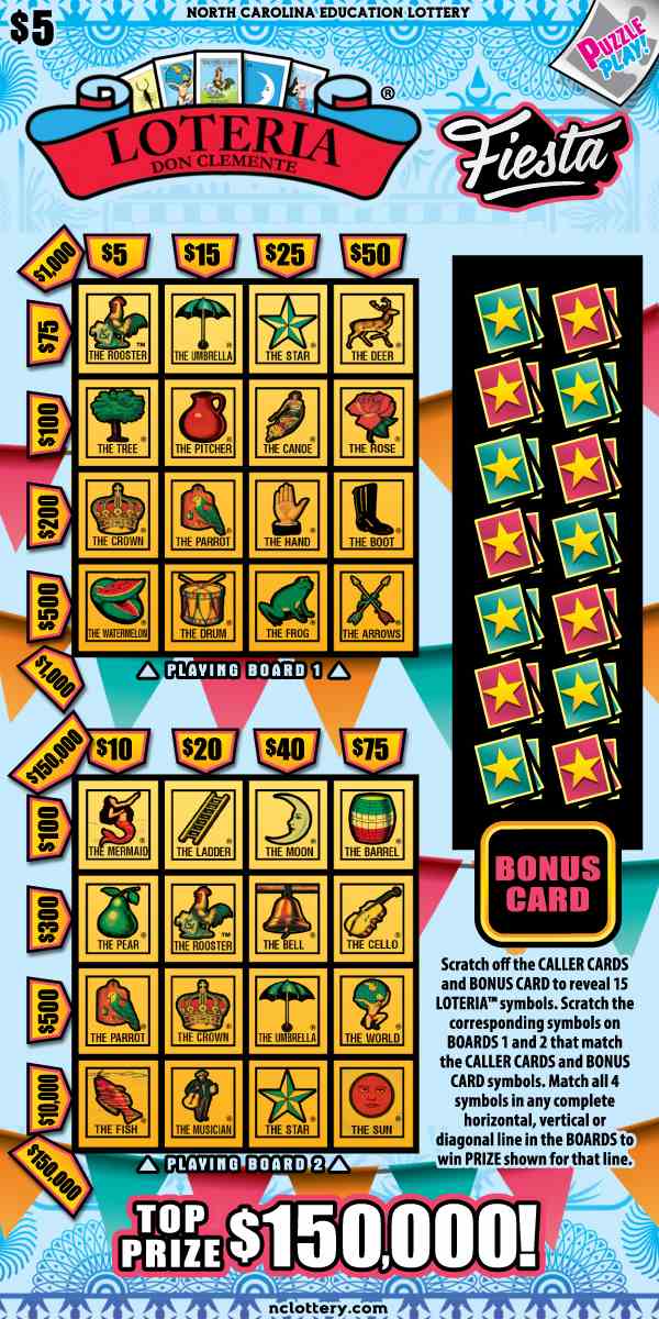 Loteria® Fiesta scratchcard - game number #2 - front