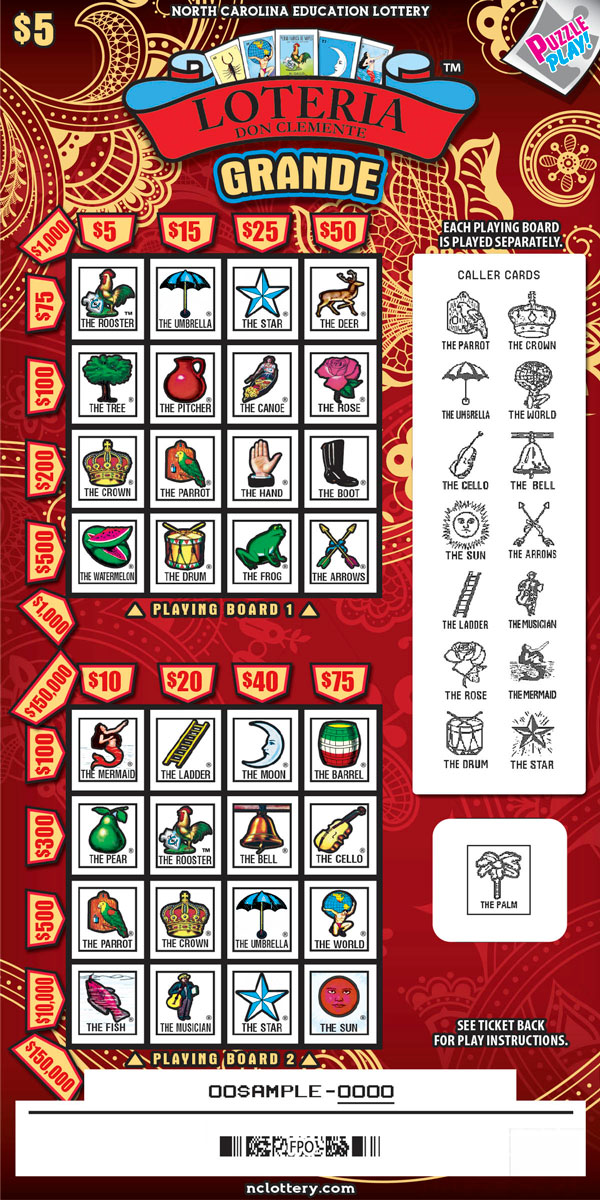 Loteria Grande scratchcard - game number #52 - front-scratched