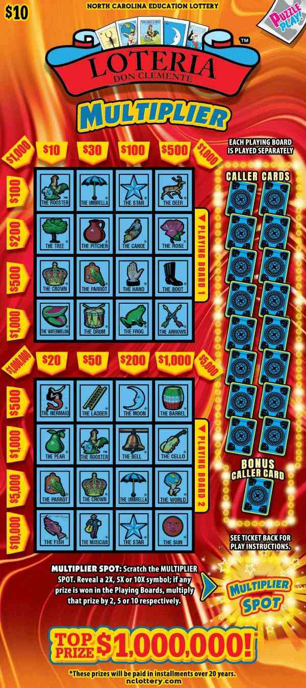 Loteria Multiplier scratchcard - game number #34 - front