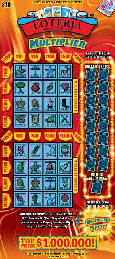 Loteria Multiplier scratchcard - game number #34 - front