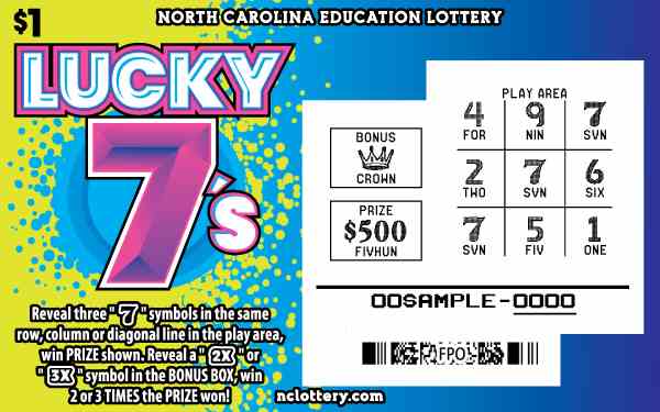 Lucky 7S scratchcard - game number #40 - front-scratched