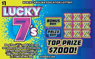Lucky 7S scratchcard - game number #40 - front