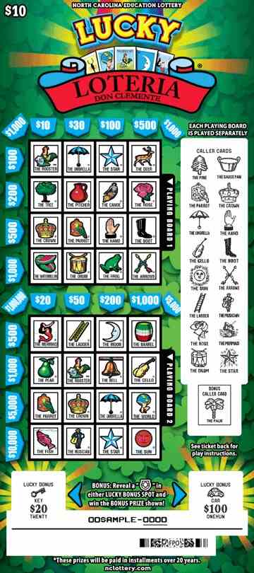 Lucky Loteria® scratchcard - game number #984 - front-scratched