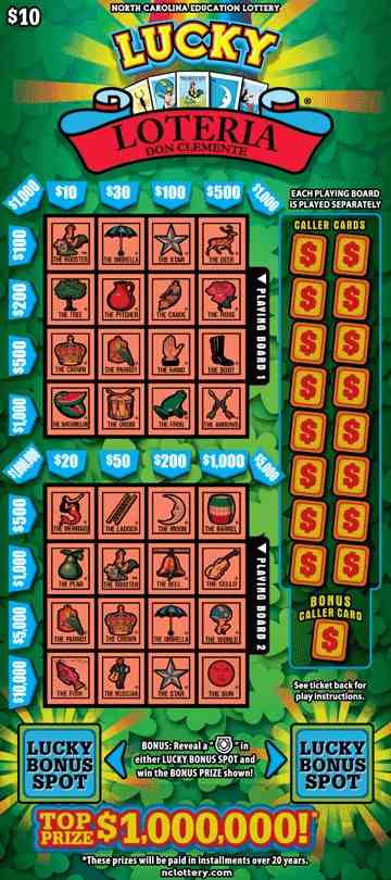 Lucky Loteria® scratchcard - game number #984 - front