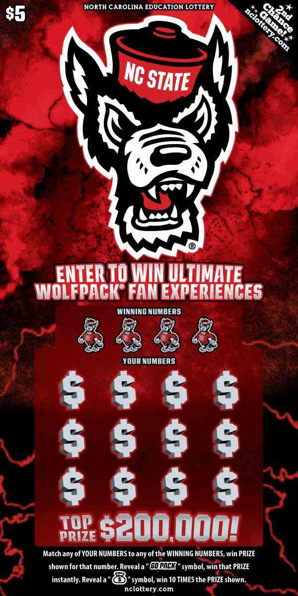 Nc State® scratchcard - game number #60 - front