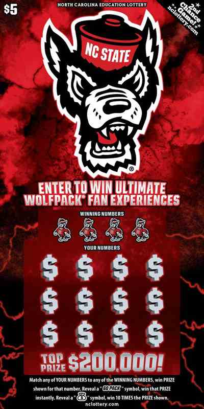 Nc State® scratchcard - game number #60 - front