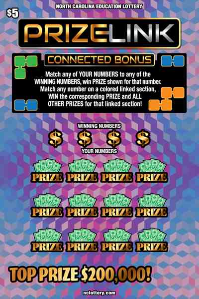 Prize Link Connect scratchcard - game number #37 - front
