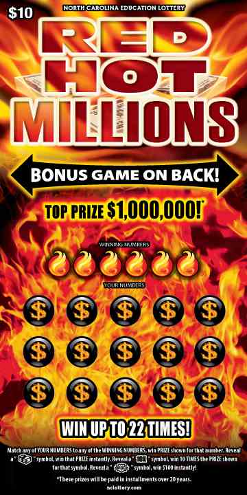 Red Hot Millions scratchcard - game number #900 - front