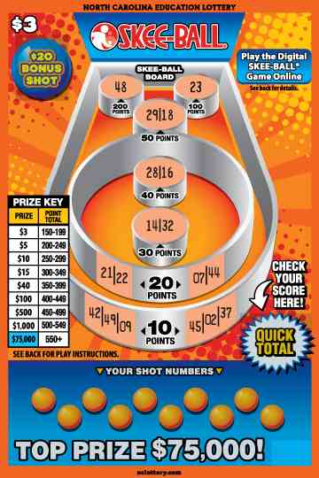 Skee-Ball® scratchcard - game number #930 - front