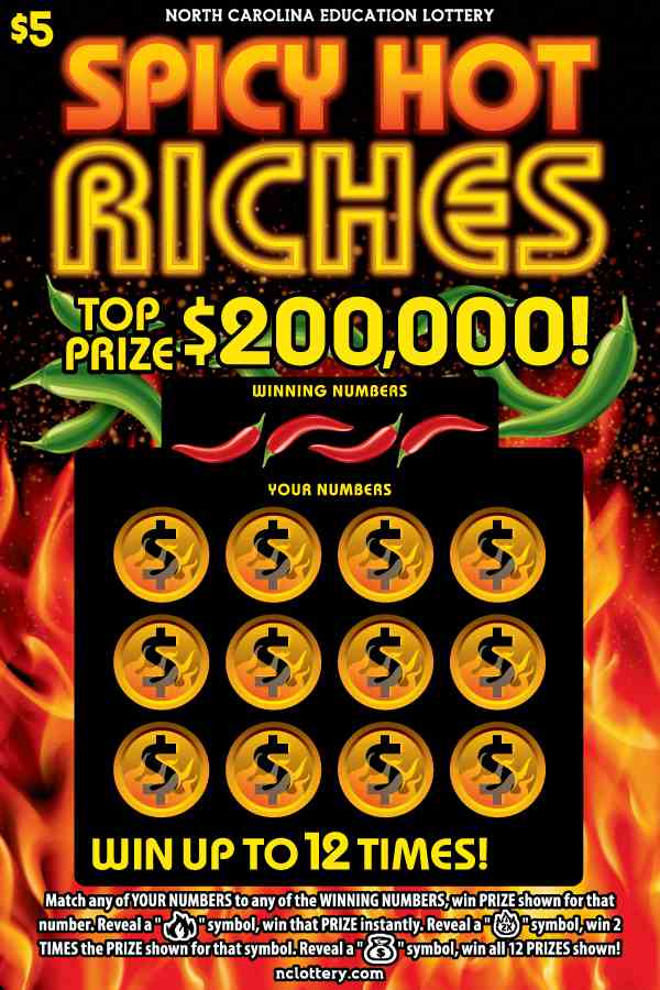Spicy Hot Riches scratchcard - game number #991 - front