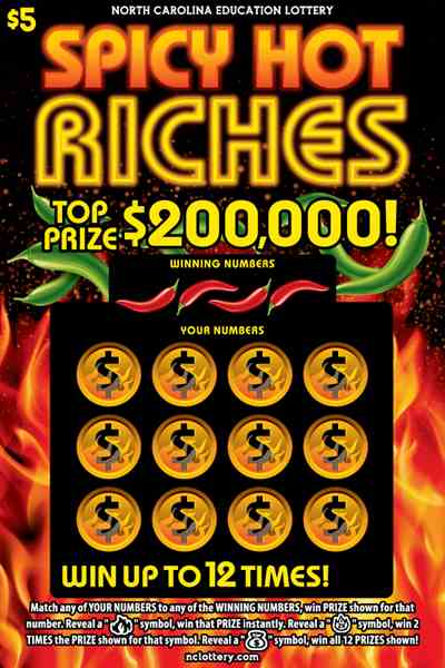 Spicy Hot Riches scratchcard - game number #991 - front