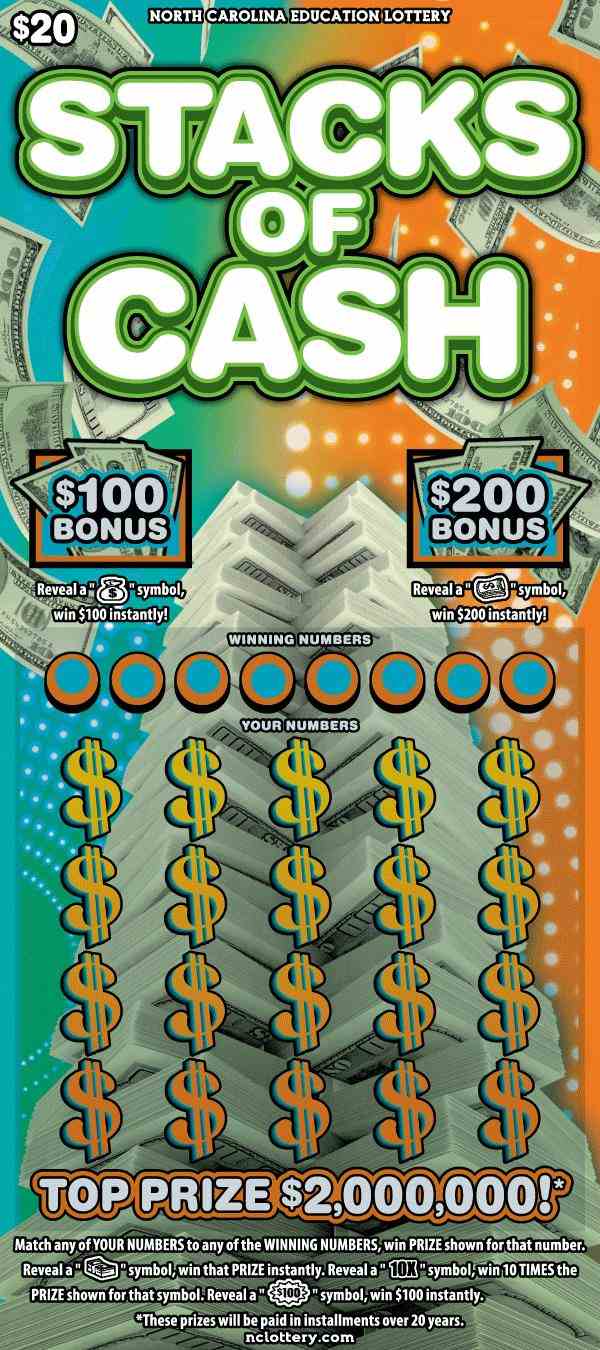 Stacks Of Cash scratchcard - game number #27 - front