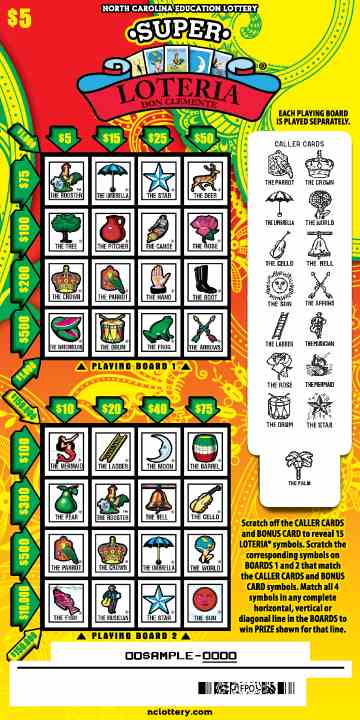 Super Loteria scratchcard - game number #937 - front-scratched