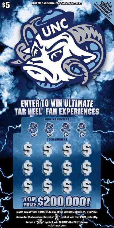 Tar Heels® scratchcard - game number #59 - front