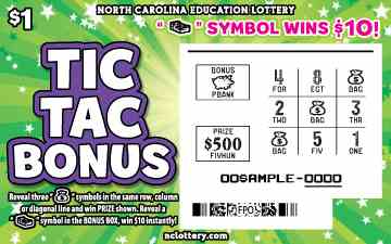 Tic Tac Bonus scratchcard - game number #941 - front-scratched