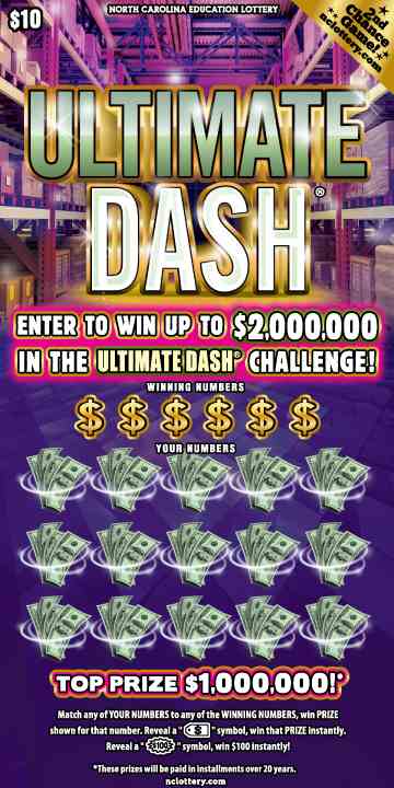 Ultimate Dash scratchcard - game number #929 - front