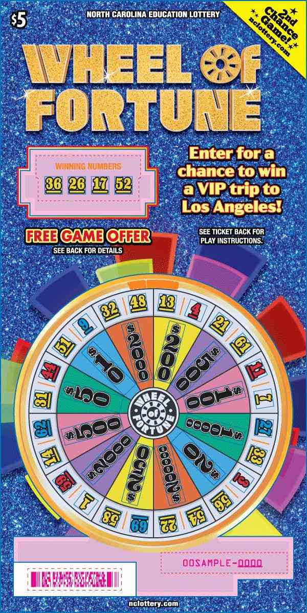 Wheel Of Fortune scratchcard - game number #48 - front-scratched