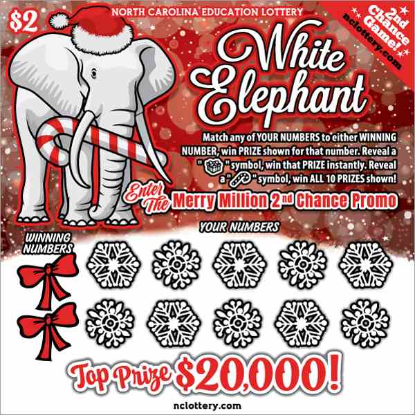 White Elephant scratchcard - game number #17 - front