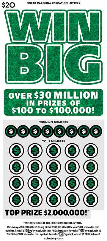 Win Big scratchcard - game number #951 - front