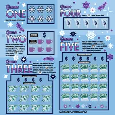 Winter Winfall scratchcard - game number #21 - front