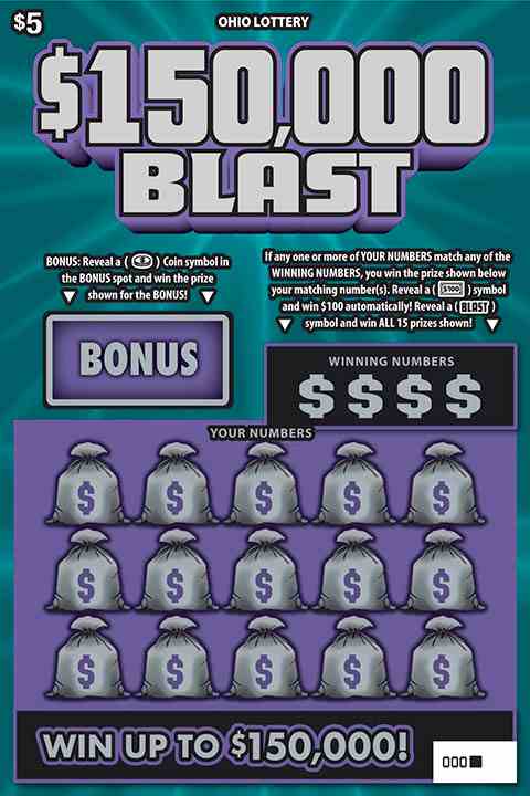 $150,000 Blast scratchcard - game number #856 - front