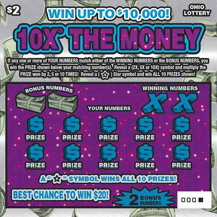 10X the Money  scratchcard - game number #805 - front