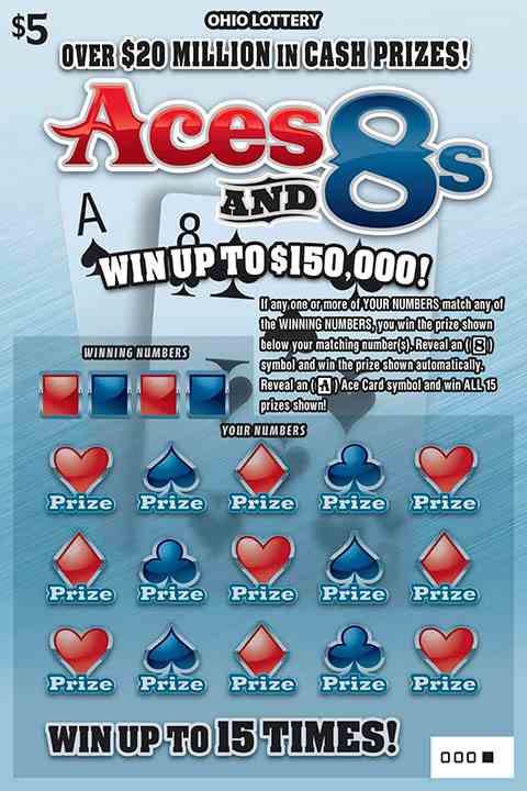 Aces And 8S scratchcard - game number #1077 - front