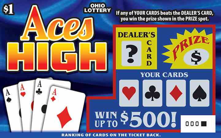 Aces High scratchcard - game number #859 - front