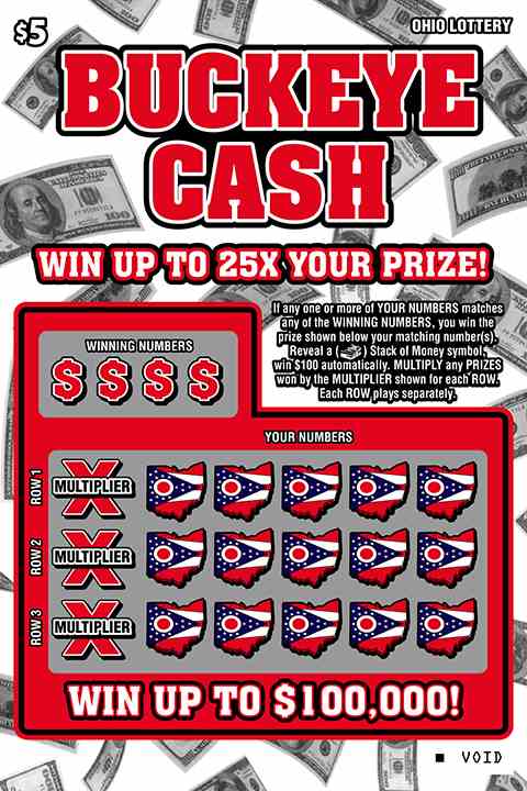 Buckeye Cash scratchcard - game number #868 - front