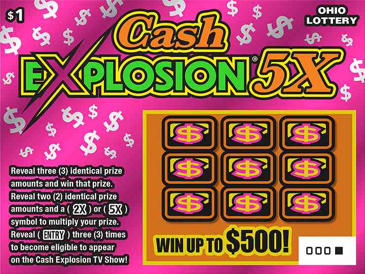 Cash Explosion 5X scratchcard - game number #780 - front