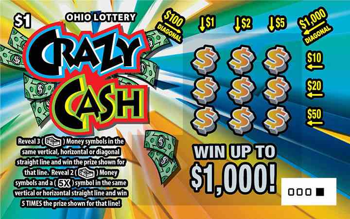 Crazy Cash scratchcard - game number #1094 - front