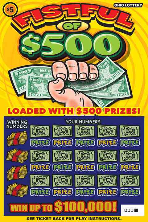 Fistful of $500 scratchcard - game number #798 - front