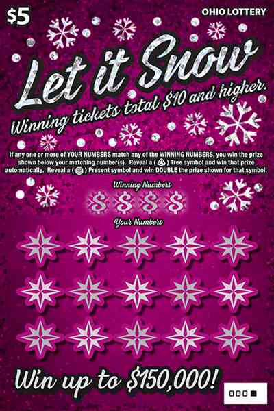 Let It Snow scratchcard - game number #1059 - front