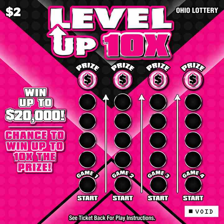 Level Up 10X scratchcard - game number #789 - front