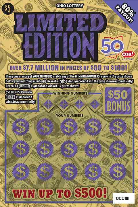 Limited Edition scratchcard - game number #840 - front