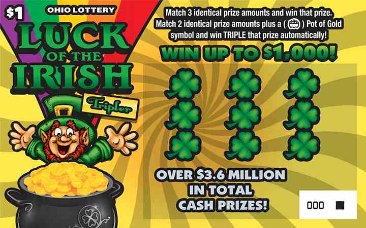 Luck of the Irish scratchcard - game number #823 - front