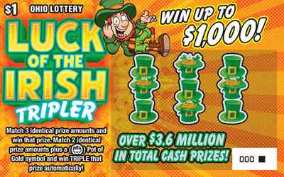 Luck Of The Irish Tripler scratchcard - game number #1063 - front