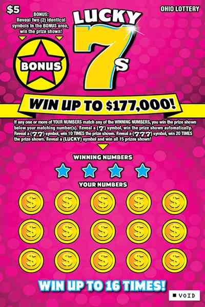 Lucky 7s scratchcard - game number #790 - front