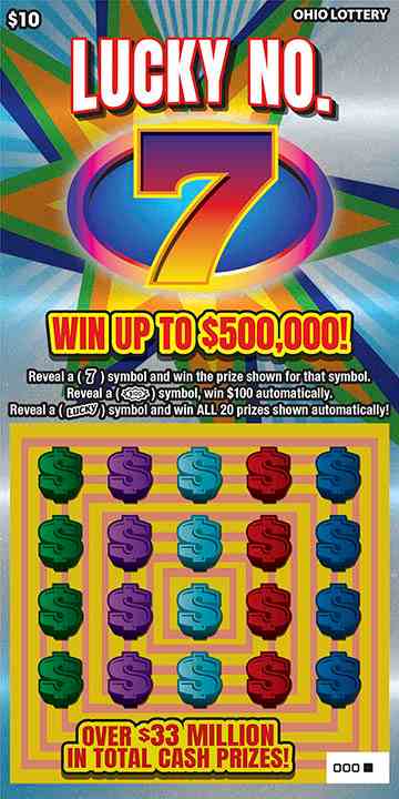Lucky No. 7 scratchcard - game number #1066 - front