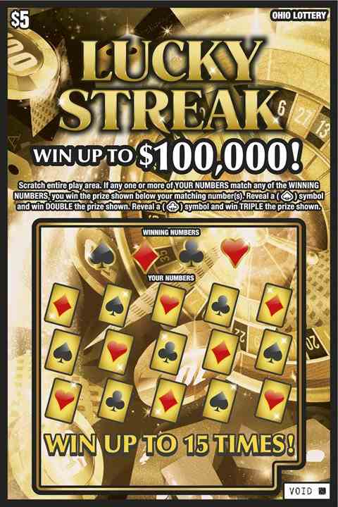 Lucky Streak scratchcard - game number #1099 - front