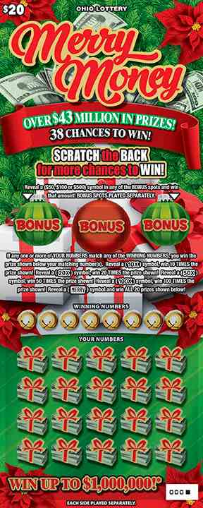 Merry Money scratchcard - game number #880 - front