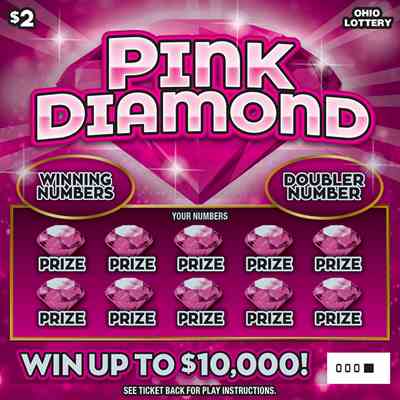 Pink Diamond scratchcard - game number #1034 - front
