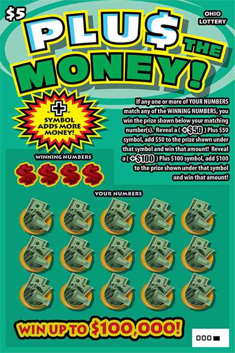 Plus the Money scratchcard - game number #720 - front