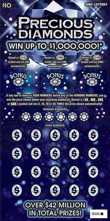 Precious Diamonds scratchcard - game number #777 - front