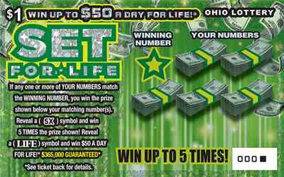 Set For Life scratchcard - game number #1069 - front