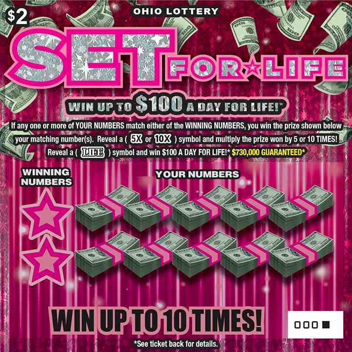 Set For Life scratchcard - game number #1070 - front