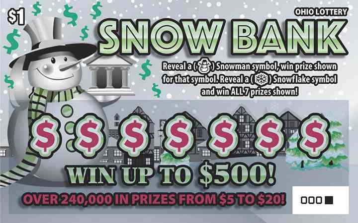 Snow Bank scratchcard - game number #817 - front