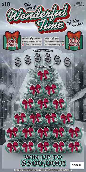 The Most Wonderful Time of the Year scratchcard - game number #813 - front