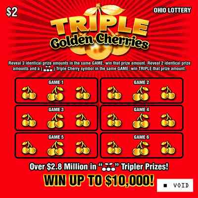 Triple Golden Cherries scratchcard - game number #1015 - front